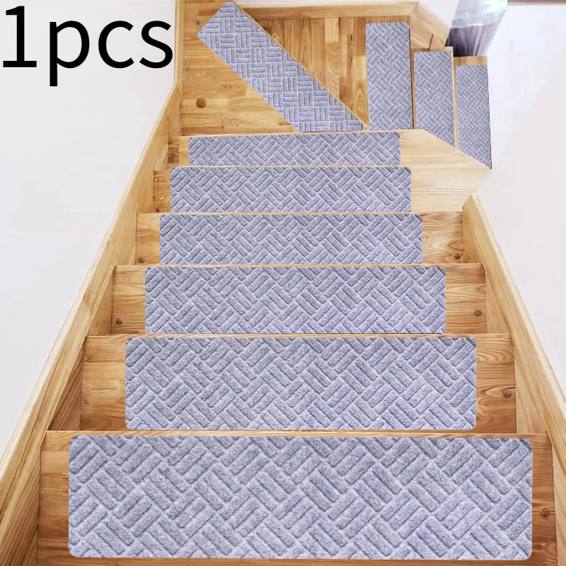 1pcs Stair mat step mat floor mat glue-free self-adhesive tpr non-slip mat brushed embossed repeated use Oasis Select 76x20.3cm 1pcs Diamond embossing 1p 1