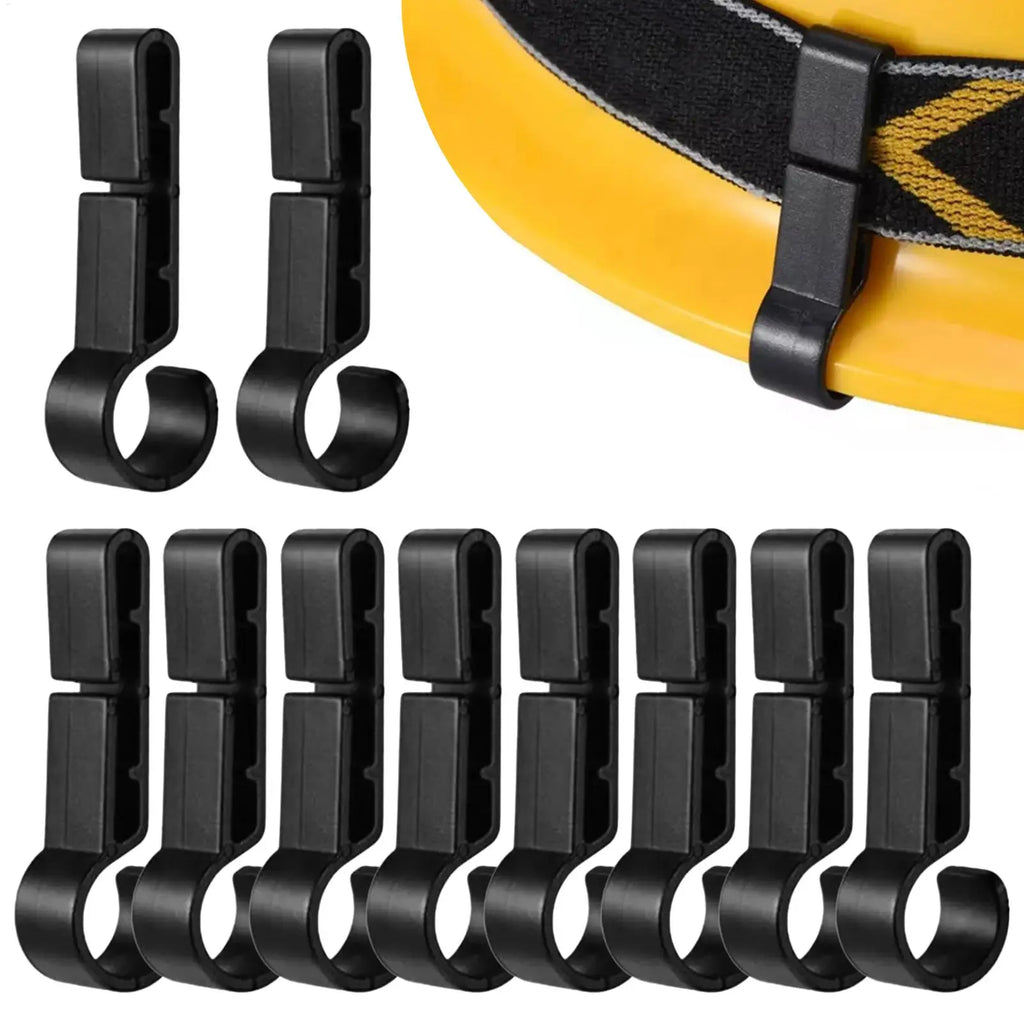 Hard Hat Light Clips 10-Pieces Helmet Headlight Safety Hooks Hard Hat Secure Attachment for Industrial Work Maintenance Outdoors Oasis Select