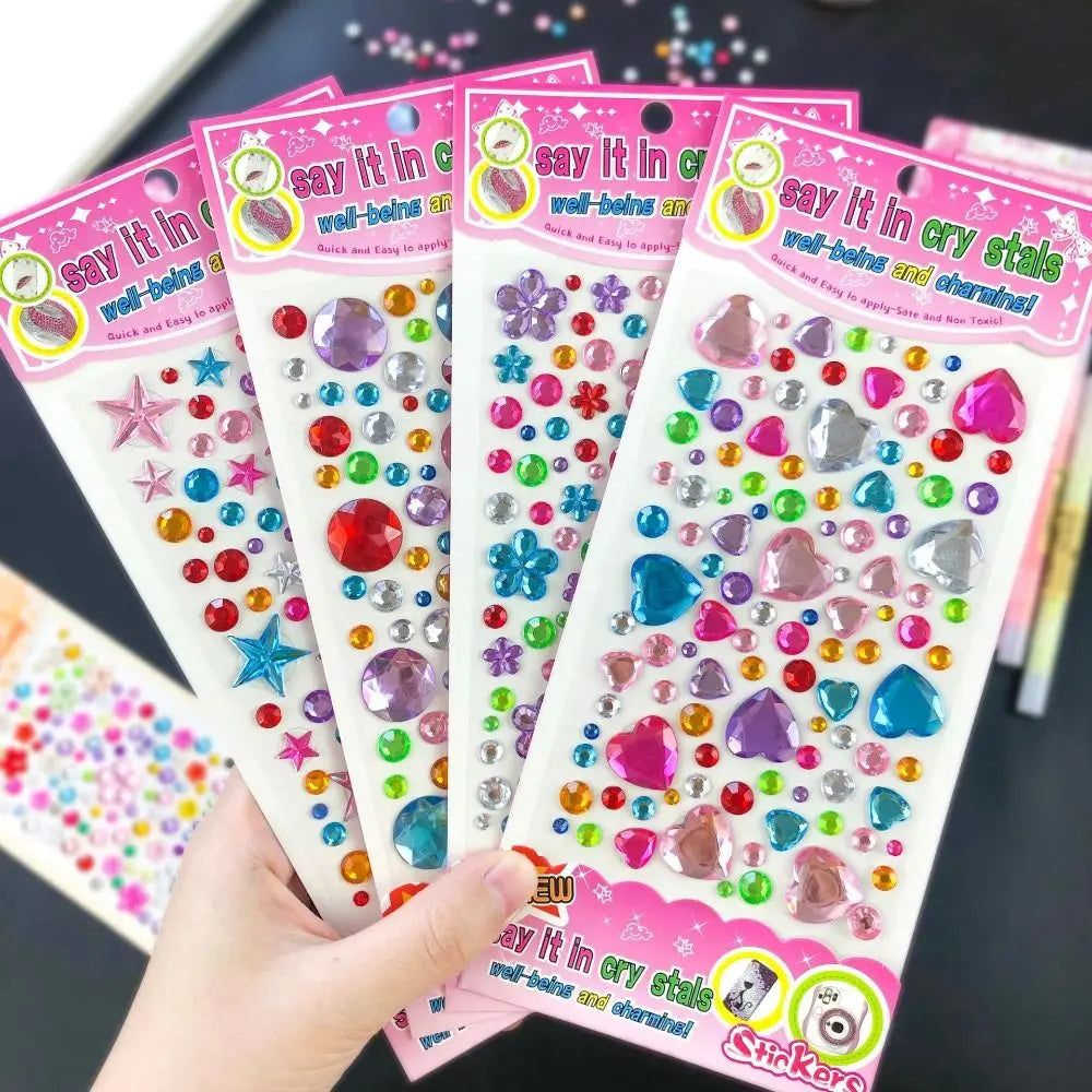 Decoration Stickers 3D Gem Stickers Scrapbooking Self Adhesive DIY Acrylic Gem Sticker DIY Mobile Phone Oasis Select
