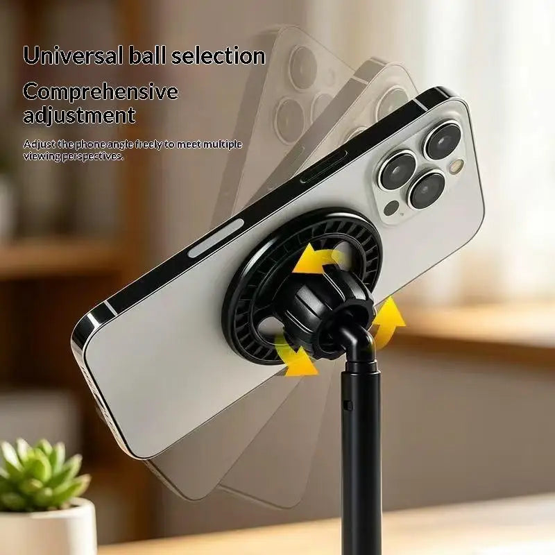 Adjustable Magnetic Phone Stand – 360° Rotation Telescopic Desk