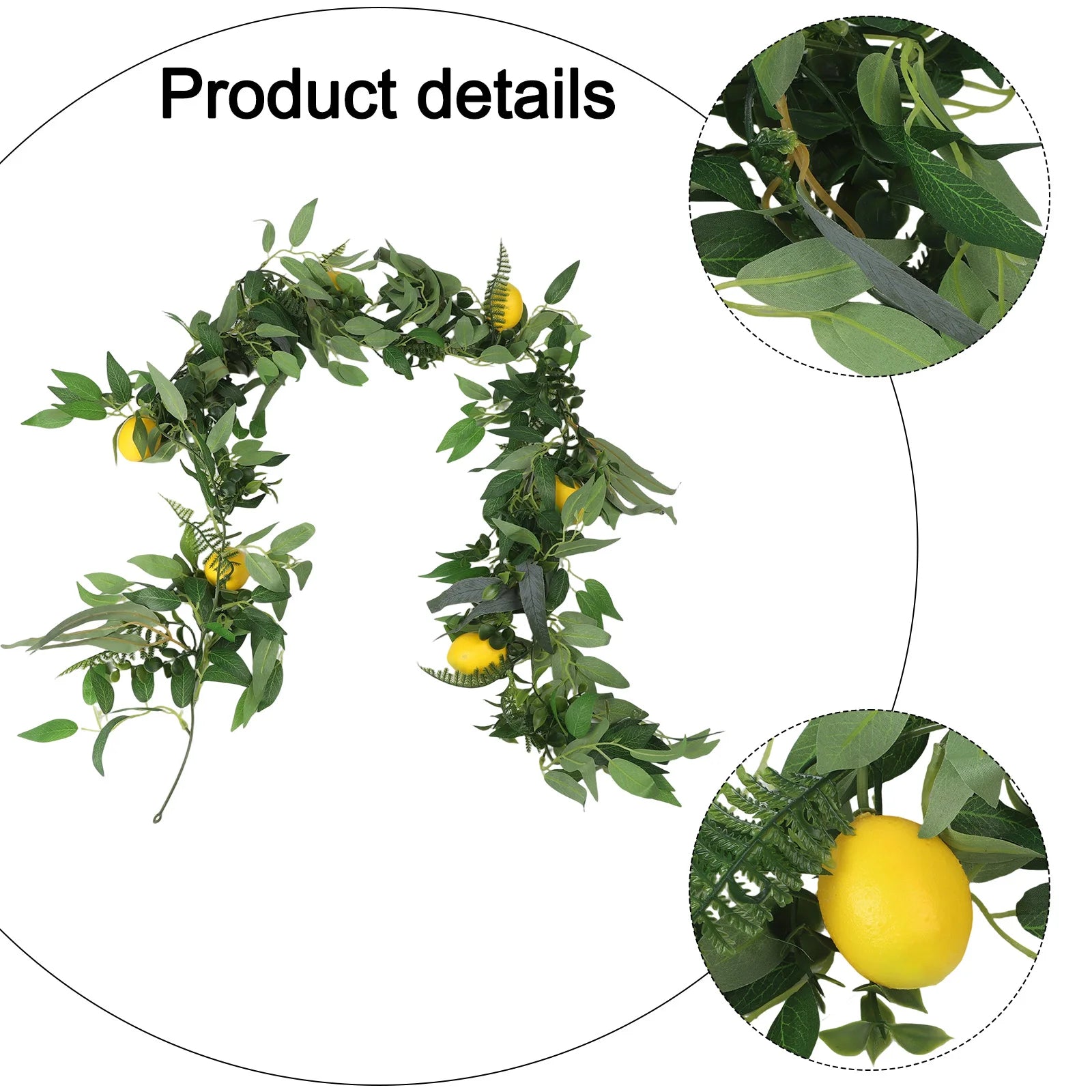 180cm Artificial Lemon Vine – Faux Willow Leaf Wedding Decor Artificial Decorative Vine Oasis Select