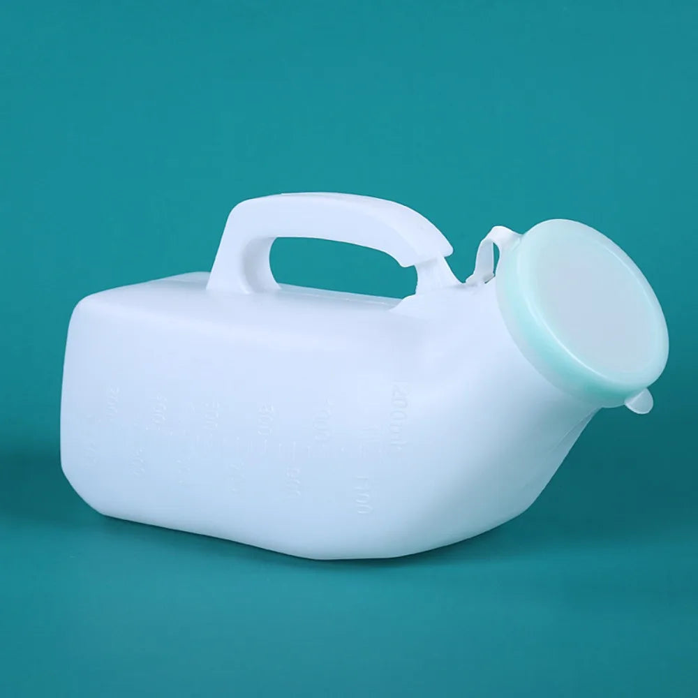 Portable Night Toilet Large Capacity Urinal Urinal Storage 1200ml Pe Handle Urinary Bottle The Elderly Oasis Select