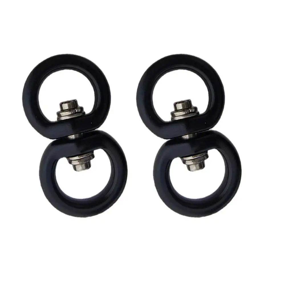 4KN Aviation Aluminum Alloy Swivel Connector for Outdoor 360° Rotation Ring for Dog Leash Backpack Hammock Camping Equipment Oasis Select black 2pcs