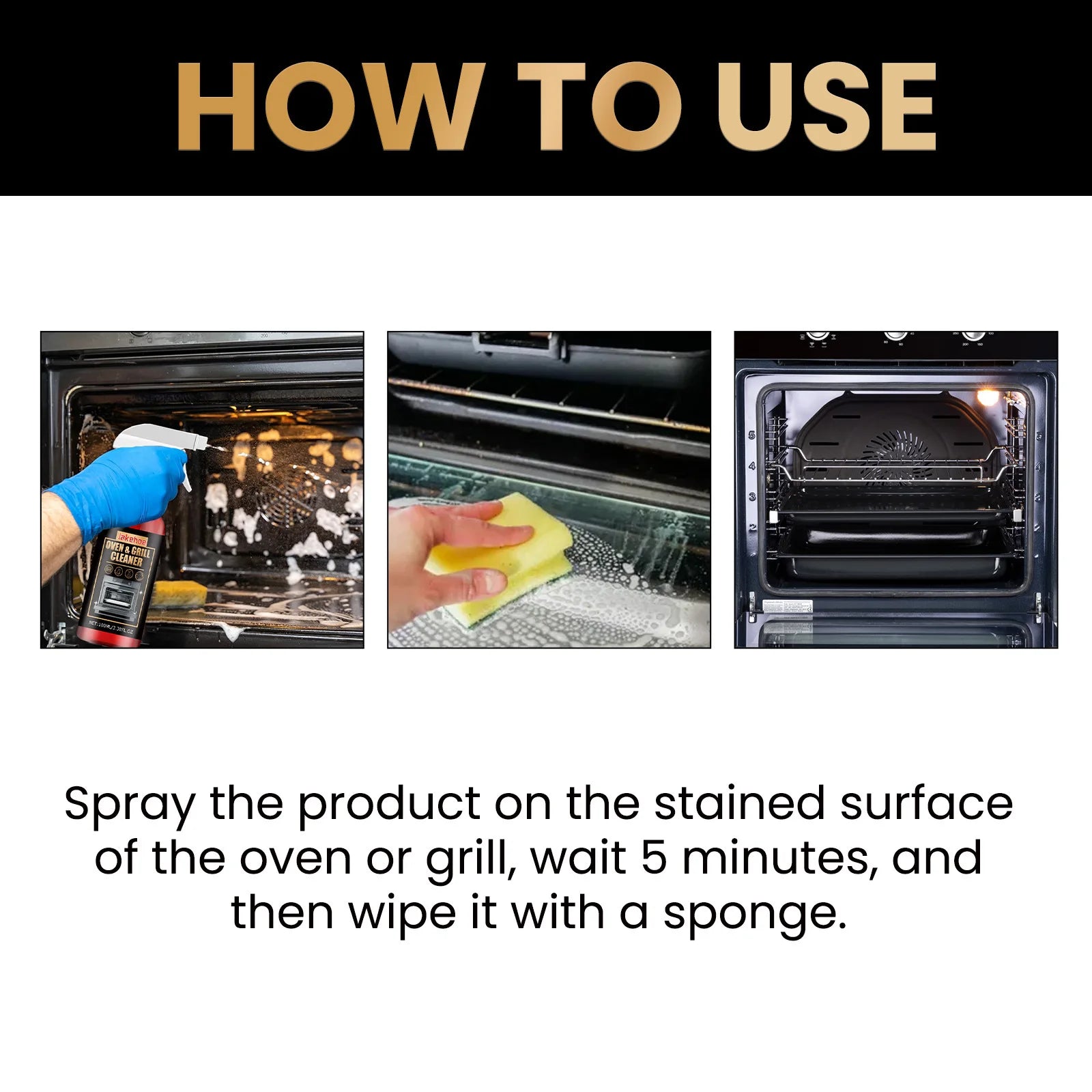 Stove Oven Foam Cleaner Quick Cleaning Inner Wall Dirt Grill Oil Stains Food Residues Unpleasant Odour Grease Stove Oven Cleaner Oasis Select