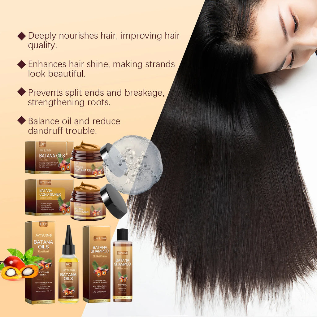 Jaysuing Batana Oil Hair Set – Shampoo, Mask, Serum & Oil Hair Care Set Oasis Select