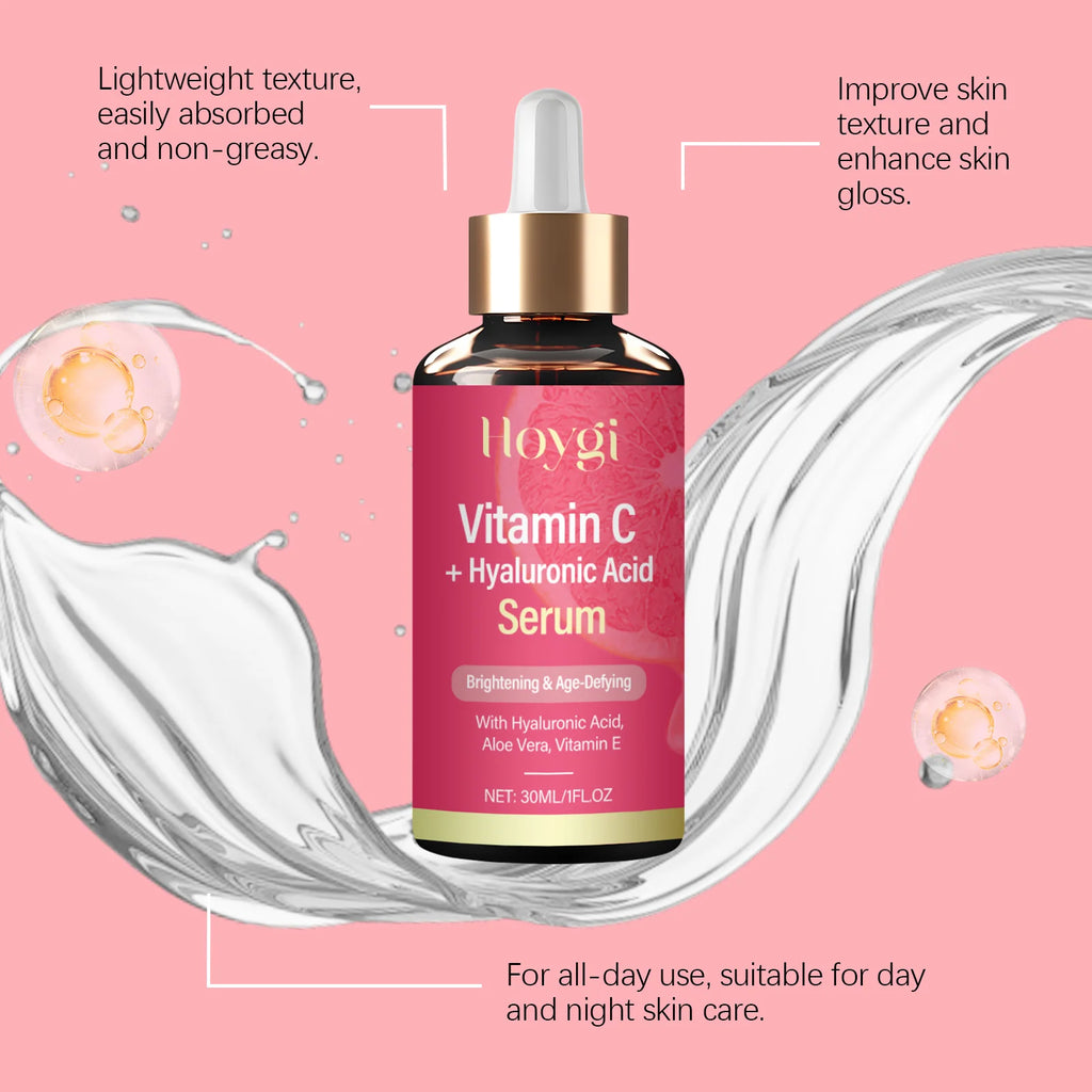 Vitamin C & Hyaluronic Acid Serum – Brighten & Fade Dark Spots Vitamin C Face Serum Oasis Select