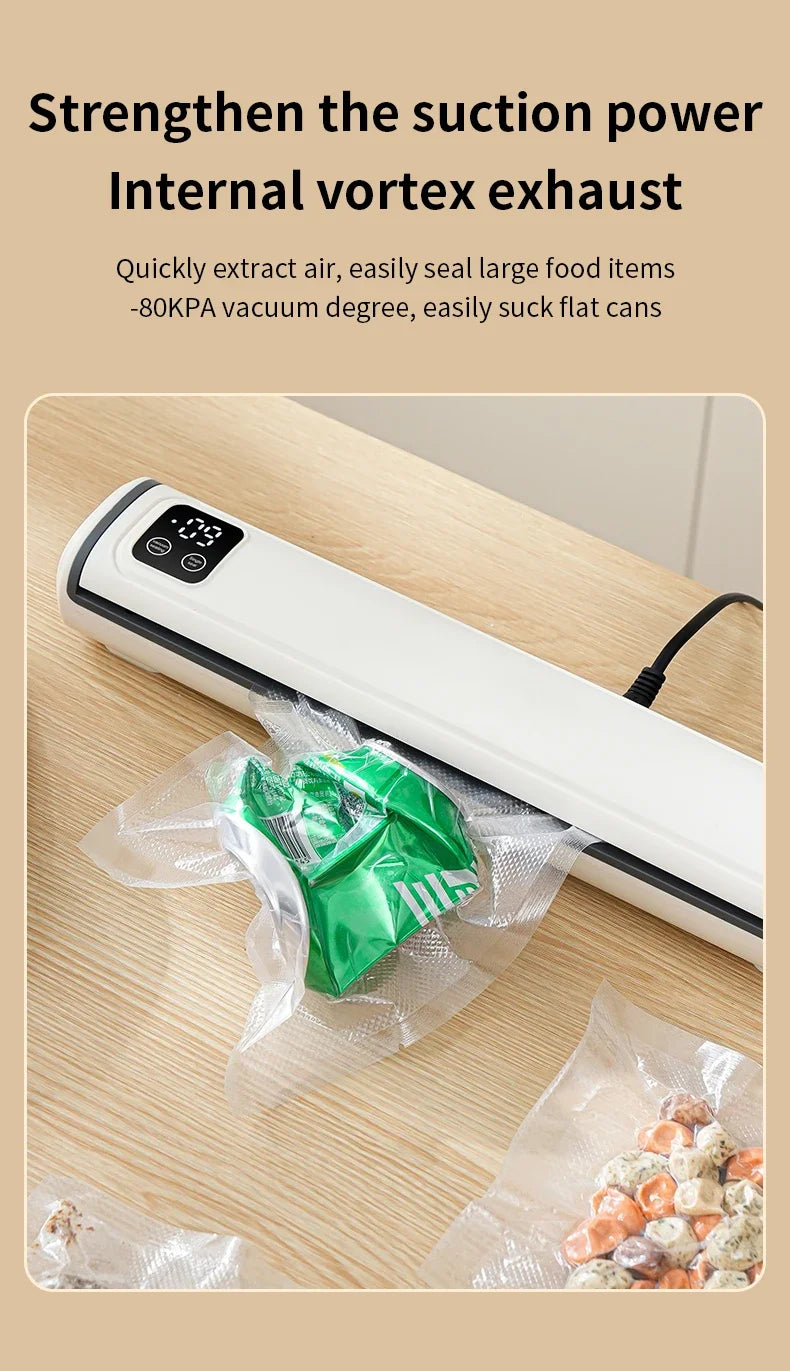 Portable Vacuum Sealer Machine | Dry & Wet Food + Bags