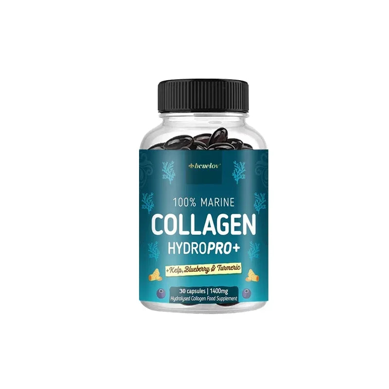 Hydrolyzed Marine Collagen Capsules – Skin, Hair & Nail Support