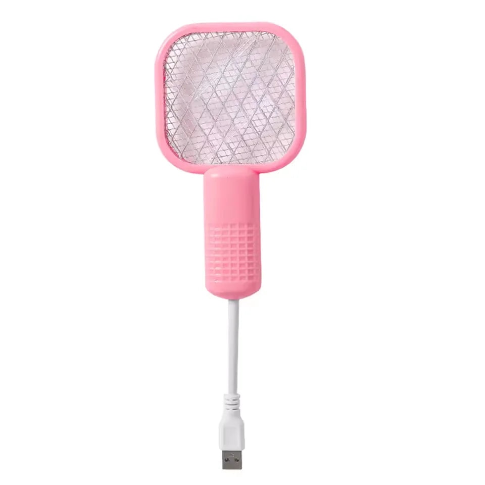 Electric Bug Zapper Racket – UV Light, USB Rechargeable Swatter