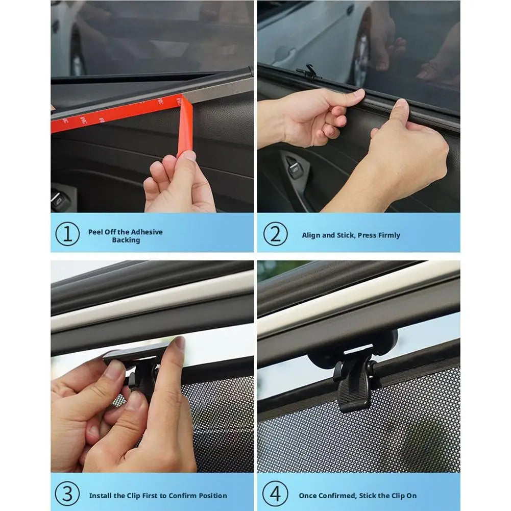 Car Auto Lifting Side Sunshade Curtain Heat Isolation Light Blocking UV Protection Heat Side Windshield Sunshade Accessories Oasis Select