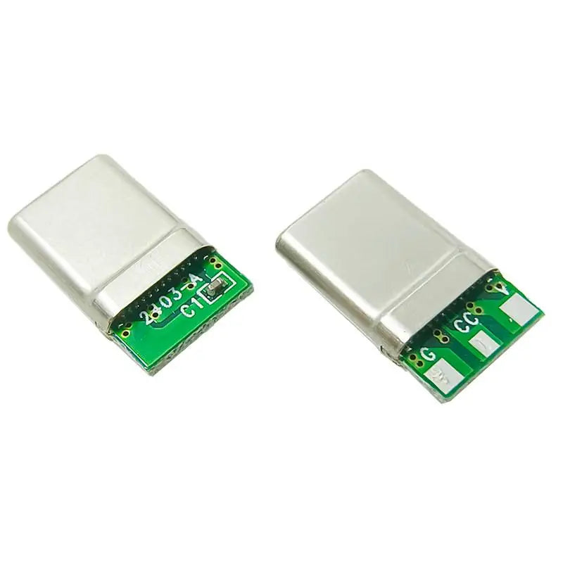 3 Pin Male Type C Laptop Connector 2 10 Sets with 3 Solder Joints CC Pin CTOC5 for Replacement Purposes in Schools Oasis Select