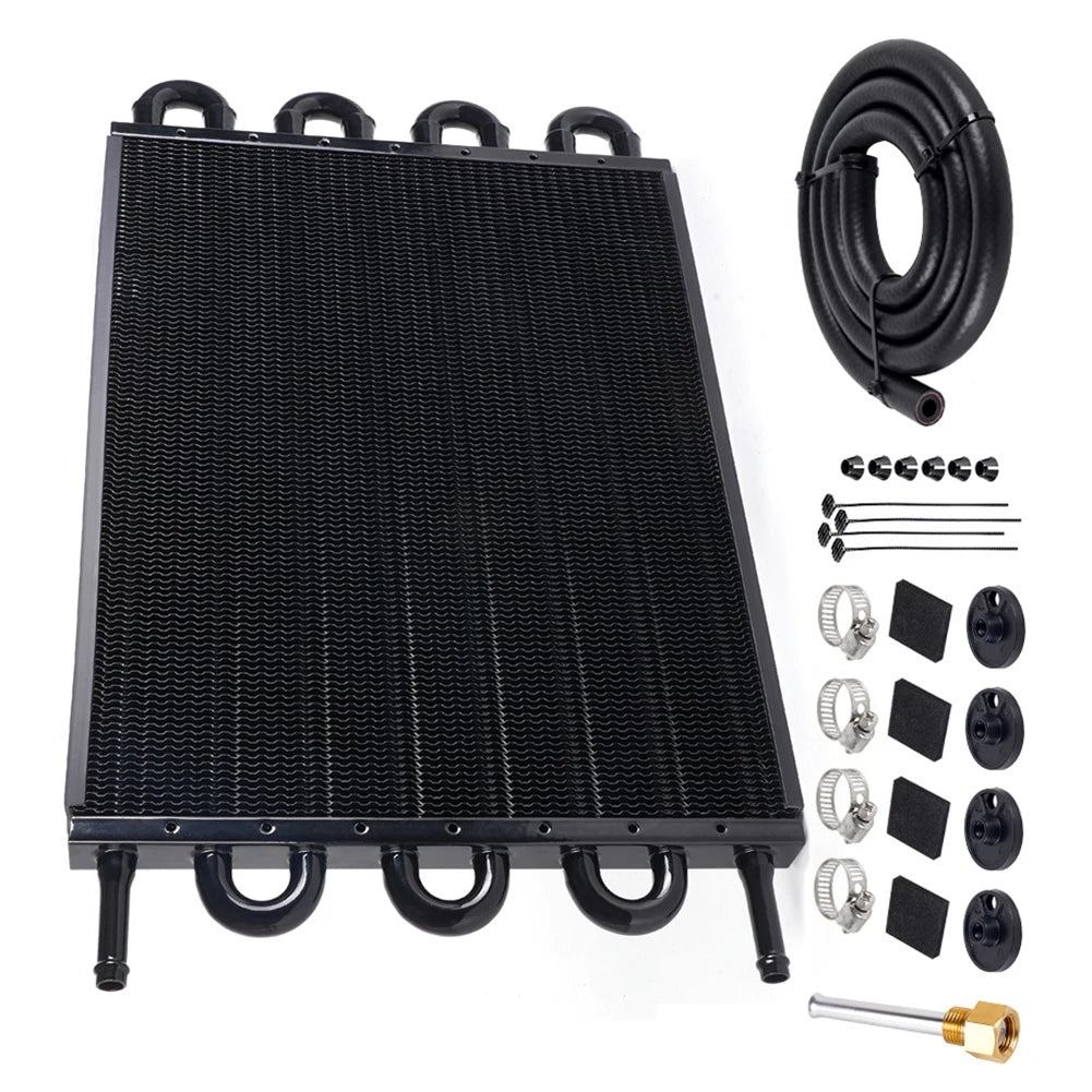 Aluminum Alloy Oil Cooler Kit for Vehicle Transmission Cooling with Pressure Resistant Heat Dissipation Design Oasis Select