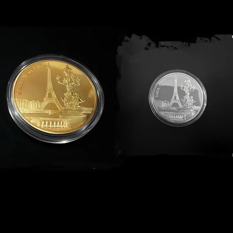 Paris Eiffel Tower Coin Collection Travel Collection Commemorative Coins Commemorative Coins Non-currency Oasis Select Mix 2PCS