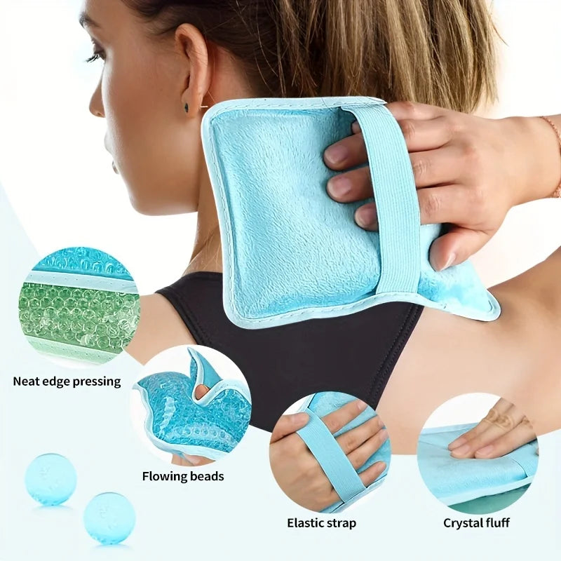Hot & Cold Gel Compress Pack with Strap – Reusable Ice Pillow Hot Cold Compress Pack Oasis Select
