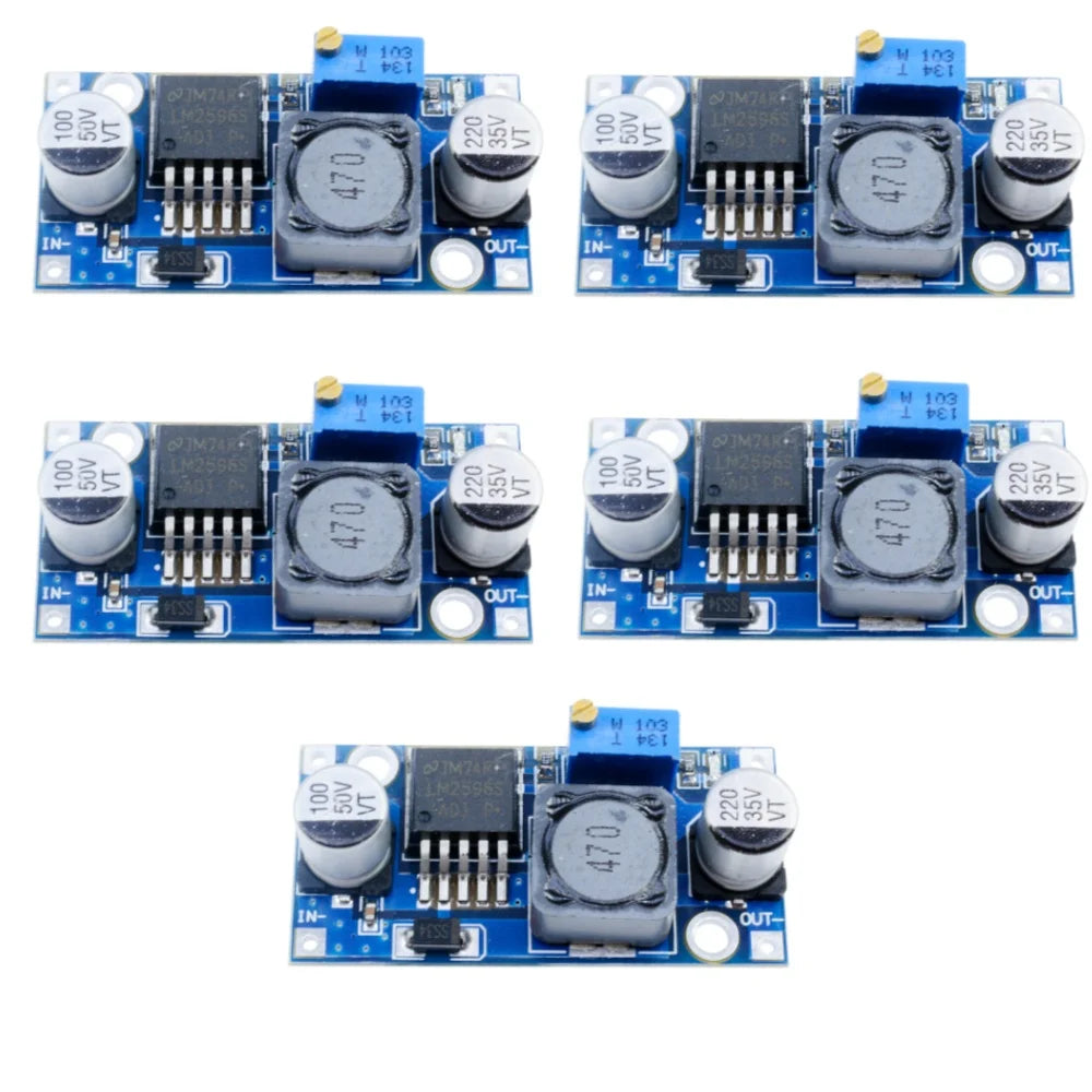 1/5/10pcs LM2596 DC-DC Adjustable Buck Converter 3.2V~35V to 1.25-35V Power Supply Step Down Voltage Regulator Module Oasis Select 5pcs
