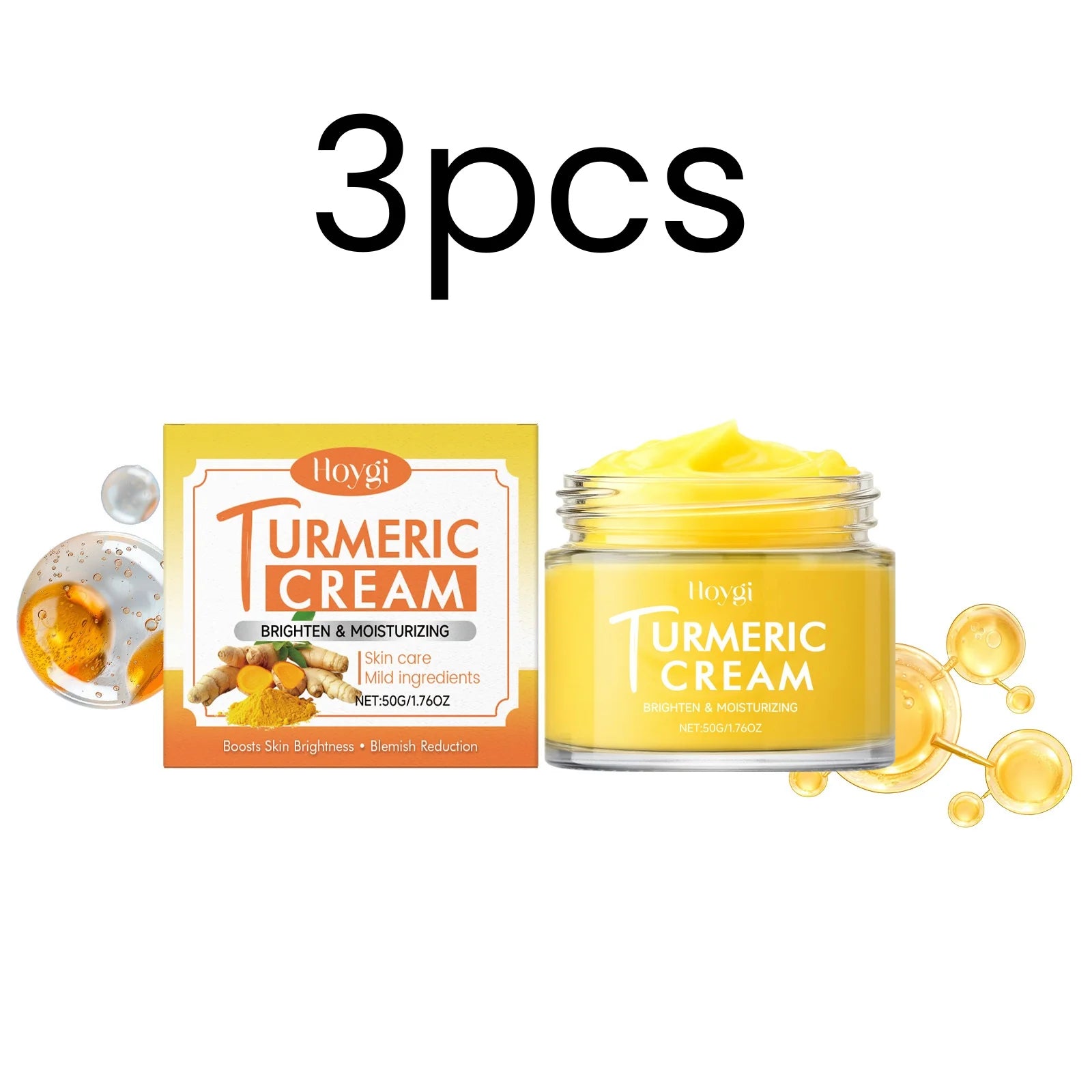 Hoygi Turmeric Face Moisturizer – Brightening Cream 50g Turmeric Face Cream Oasis Select 3pcs