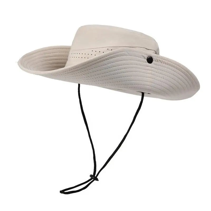 Quick Dry Wide Brim Bucket Hat for Men Women cap Breathable Adjustable Chin Strap Outdoor Hiking Fishing Sun Hat Oasis Select A6