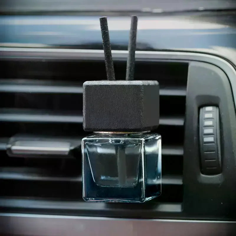 1 Piece Car Decoration Square Car Hanging Glass Bottle Air Freshener Empty Bottle Aromatherapy Ornament Pendant Diffuser Oasis Select