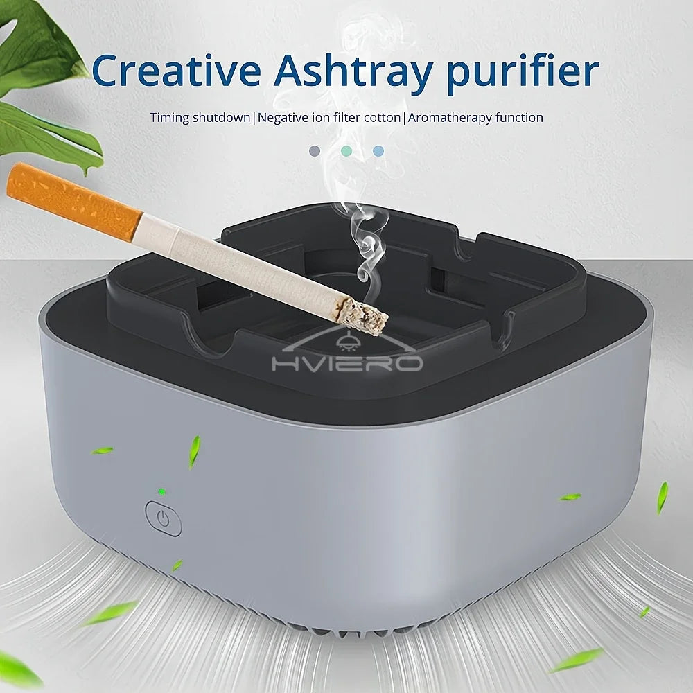 Smokeless Ashtray Air Purifier | Negative Ion & Aromatherapy