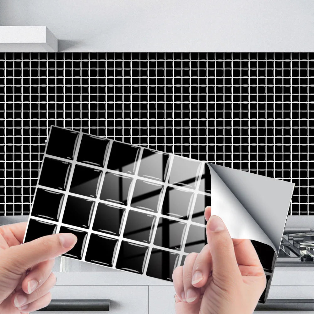 Home renovation crystal ceramic tile paste self-adhesive floor paste kitchen oil proof decoration sticker tile paste decoration Oasis Select KIT065 10cm x 20cm-12pcs
