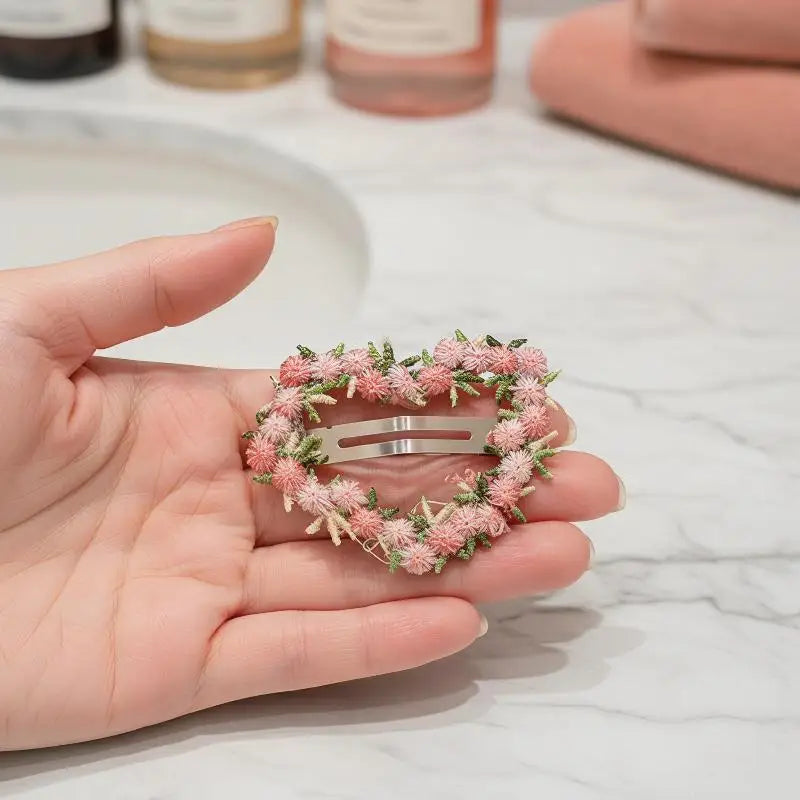 Pink Flower Star Heart Geometric Hair Clip for Women & Girls Hair Clip Oasis Select