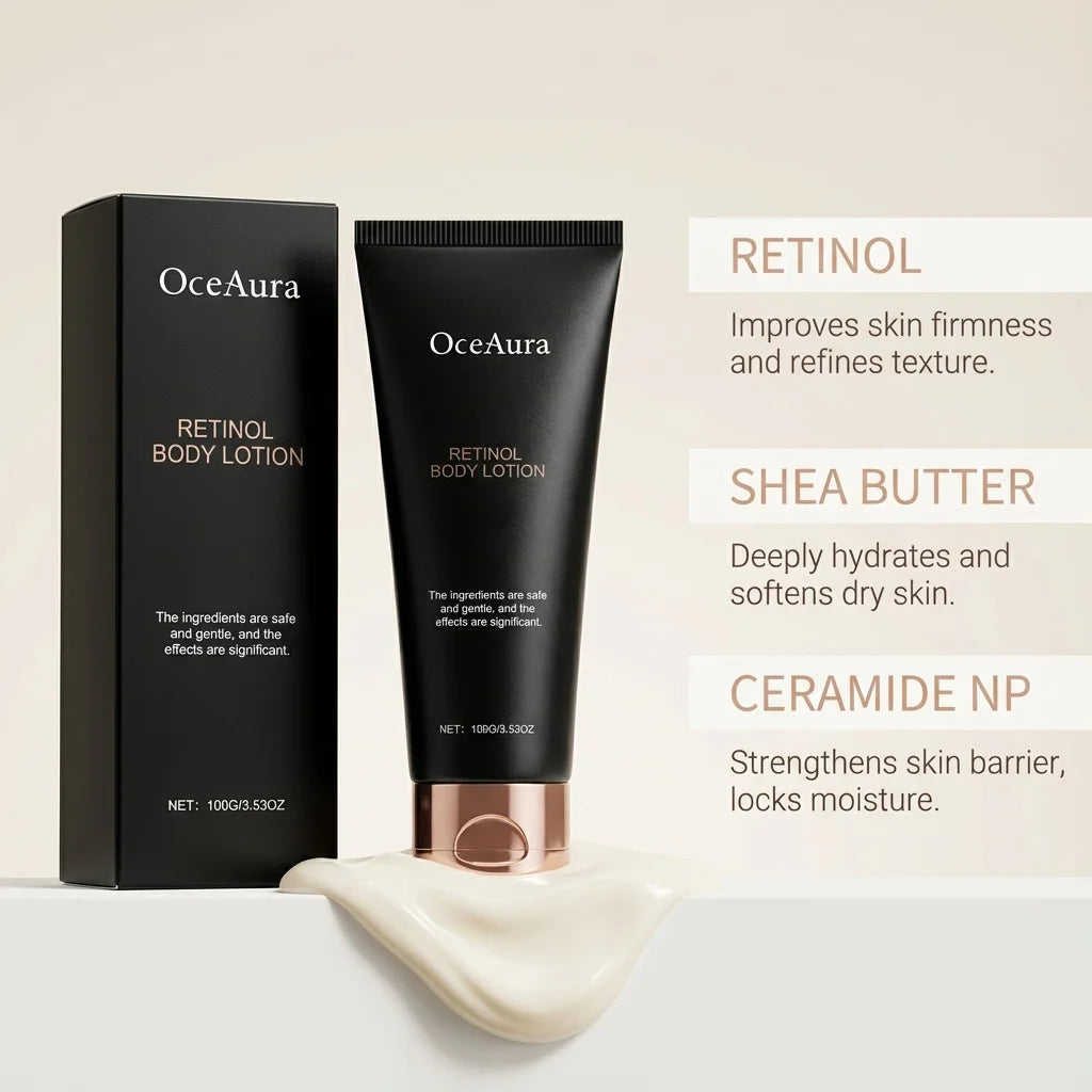 Retinol Body Lotion Anti Aging Firming Hydrating Brightening Increase Elasticity Softening Moisturizer for Dry Skin Body Cream Oasis Select