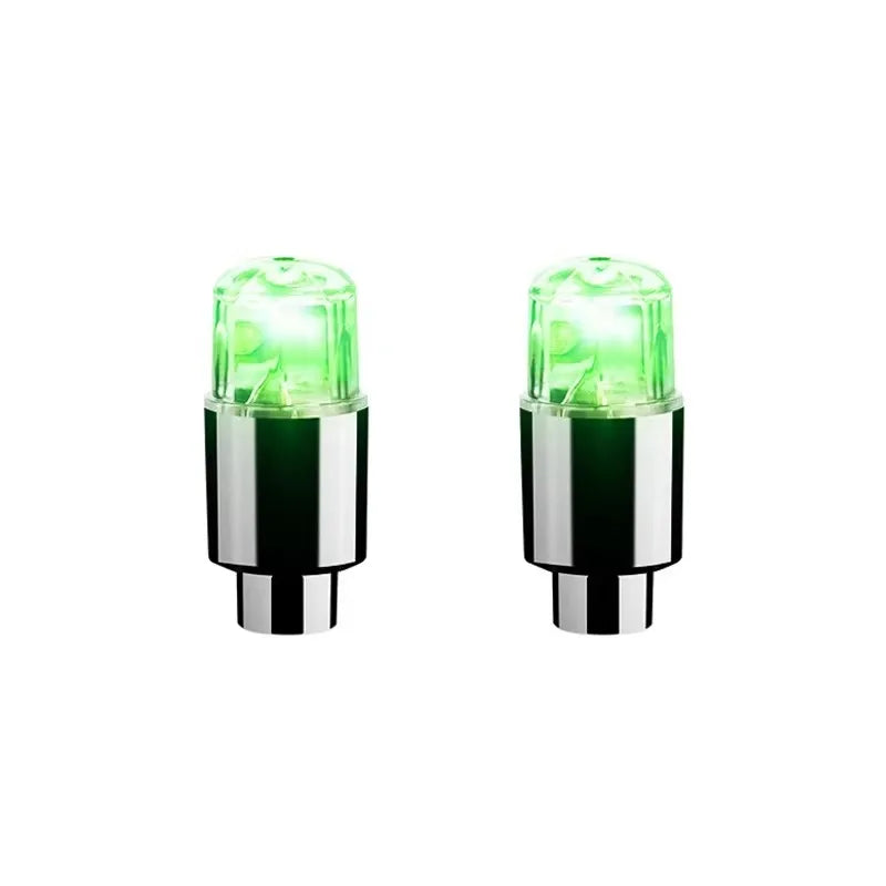 2/4/6/8Pcs Car Light Bicycle LED Tire Lights Universal Car Neon Lamp Valve Cover Lights Tire Colorful Flashing Bulb Decoration Oasis Select 2pcs Green