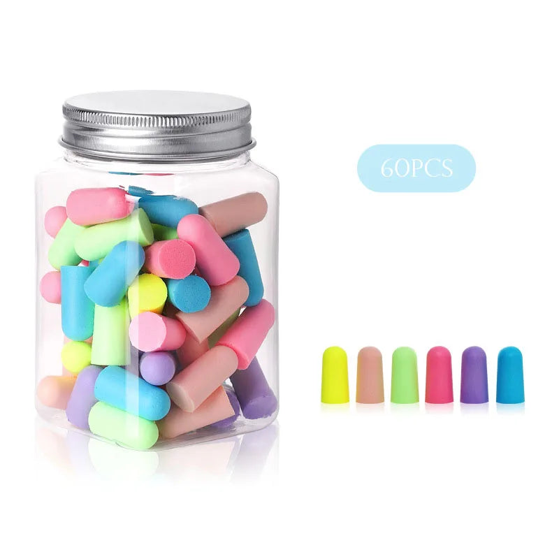Bullet Foam Earplugs 24/60 Pack – Sleep, Travel & Noise Protection Foam Earplugs Oasis Select 60PCS Mix Color