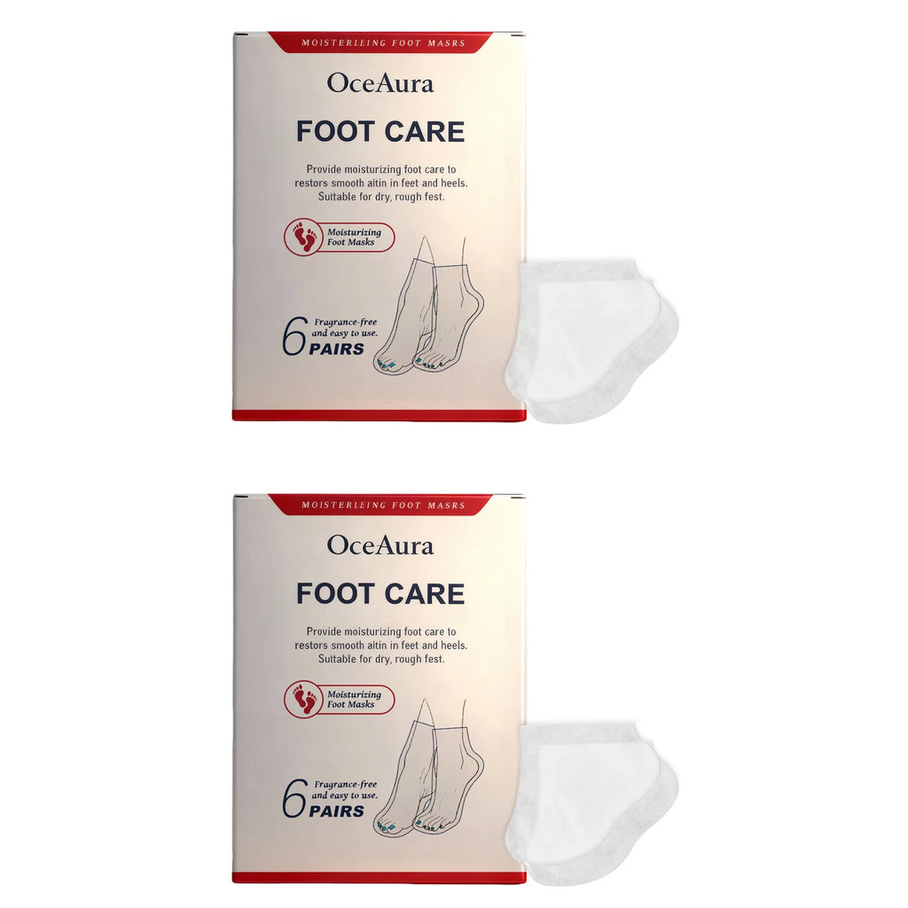 OceAura Shea Butter Foot Mask 6 Pairs – Exfoliate & Hydrate Exfoliating Foot Mask Oasis Select 12Pairs Boxed