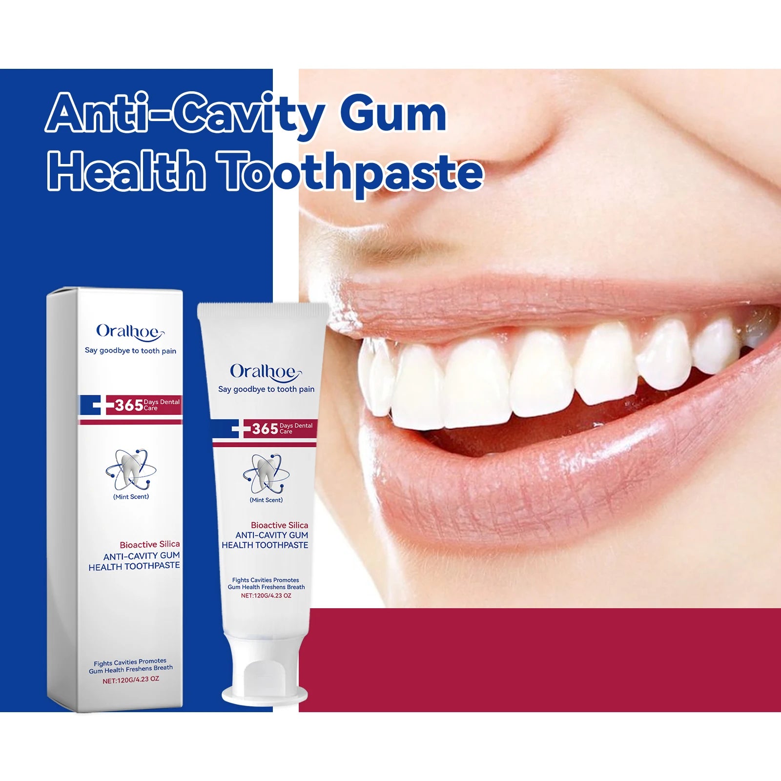 ORALHOE Whitening Probiotic Toothpaste – Tartar Remover 120g