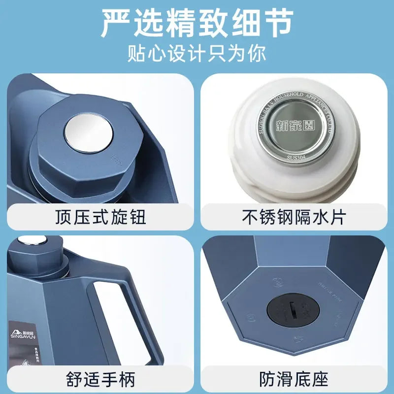 Nordic Wind Household Insulation Pot 316 Stainless Steel Vacuum Inner Liner European Hot Water Bottle Warm Pot Oasis Select