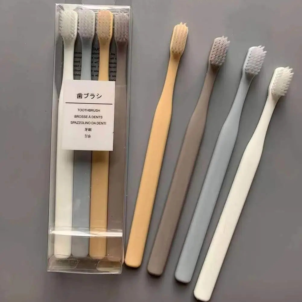 Soft Bristle Small Head Toothbrush – Family & Travel 4-Pack