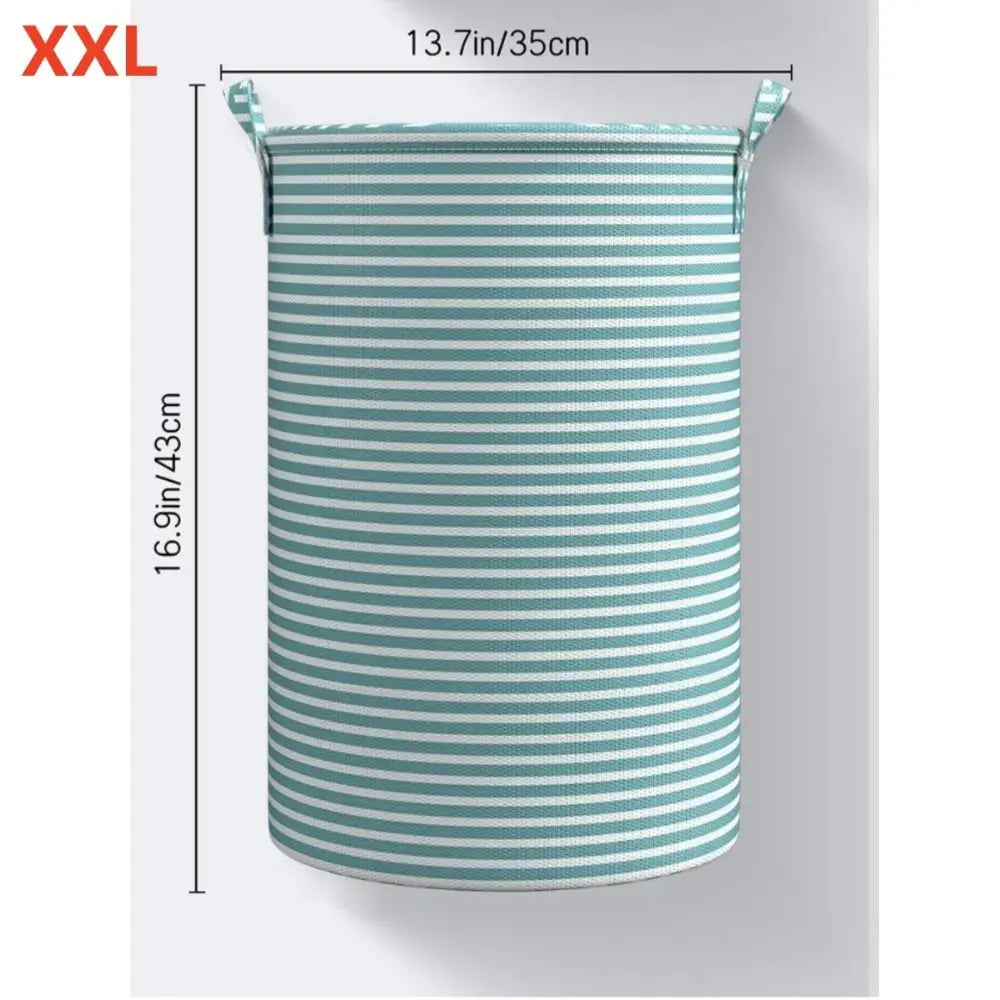 Foldable Cotton Linen Laundry Basket | Large Capacity Storage