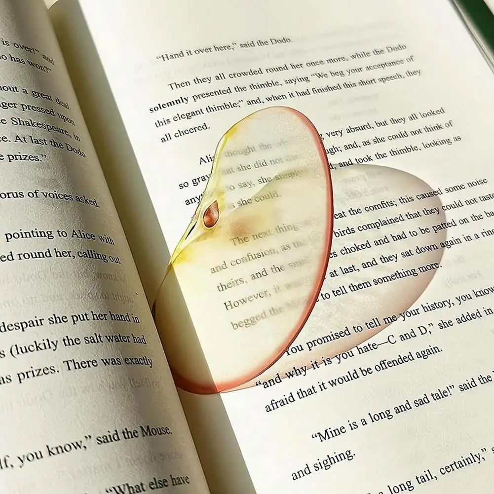 3D Effect Acrylic Fruit Bookmark Cute Translucent Watermelon Orange Page Clips Creative Reading Stationery Gift For Kids Friends Oasis Select