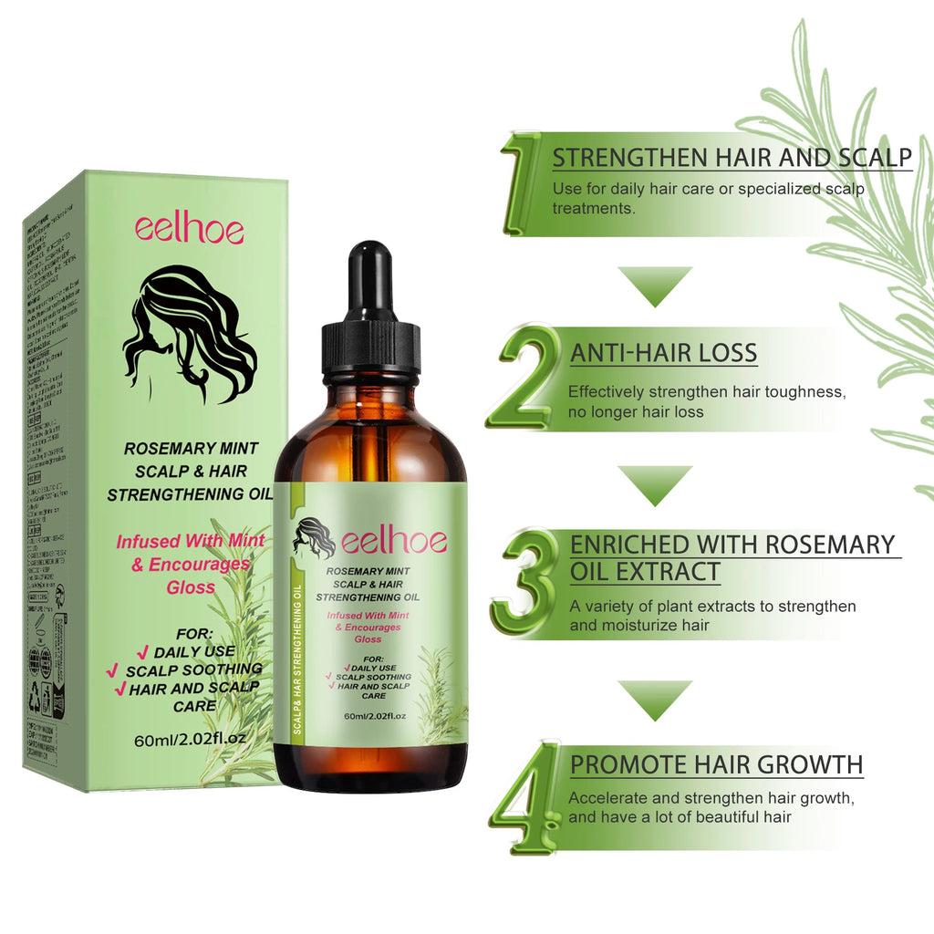 EELHOE Rosemary Hair Oil – Anti-Frizz, Shine & Scalp Care