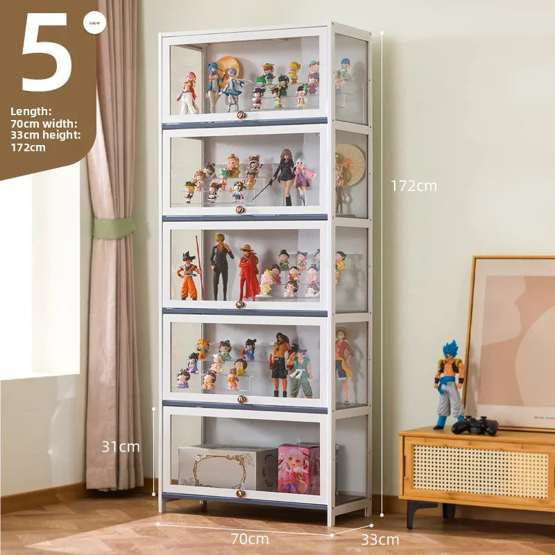 Showcase Figure Lego Showcase Up to building block Storage box Household toy model Storage rack Display shelf Oasis Select Five Doors 70