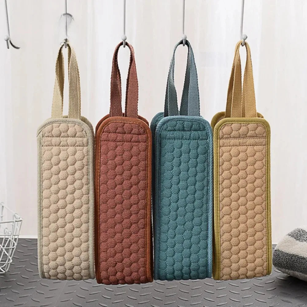 Exfoliating Back Scrubber, Long Handle Bath Scrub Strap for Shower, Double-Sided Body Washcloth for Deep Cleansing Hand Towel Oasis Select