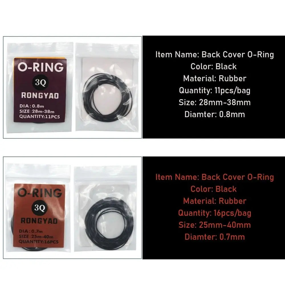 200Pcs/Set Repair Tools Rubber O-Ring Thickness 0.5mm/0.6mm Waterproof Watch Back Case Rubber Boxed for Watchmaker O-Ring Gasket Oasis Select