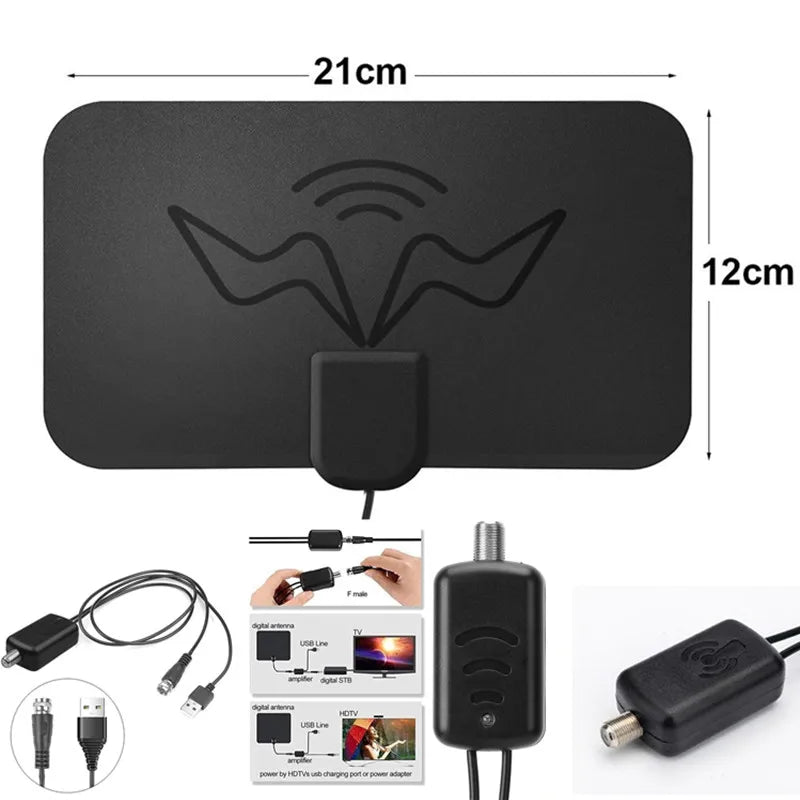 Indoor Digital TV Antenna ATSC Long Range HDTV Reception Enhanced Signal Clear Channel Receiver Oasis Select