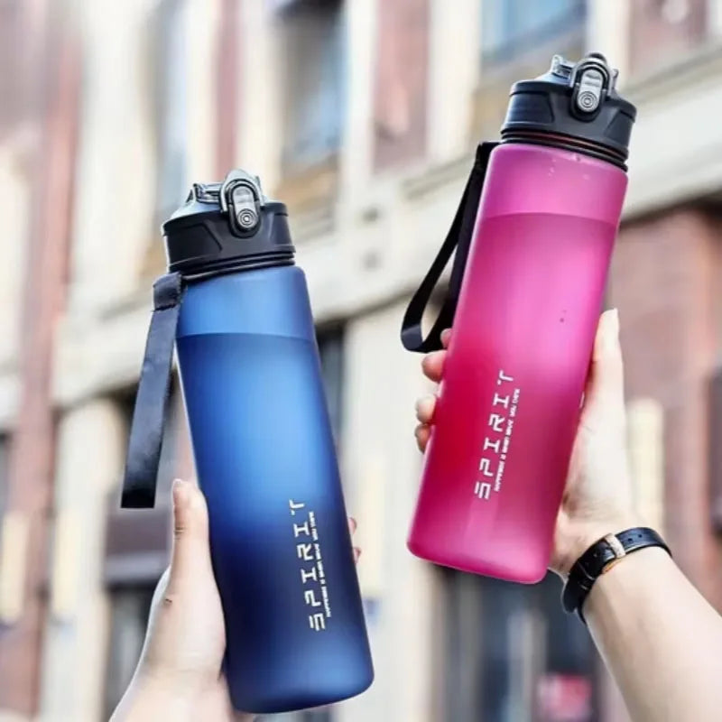 750ml Water Bottle with Carrying Strap Matte Frosted Surface Leak Proof Design Lightweight Portable for Outdoor Hiking Camping Oasis Select