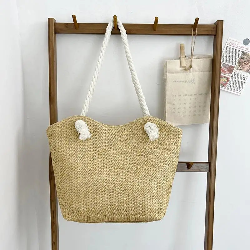 Personalized Leisure Commuter Tote Bag Summer Fashion Simple Shoulder Bag Trend Large Capacity Handbag Oasis Select Khaki