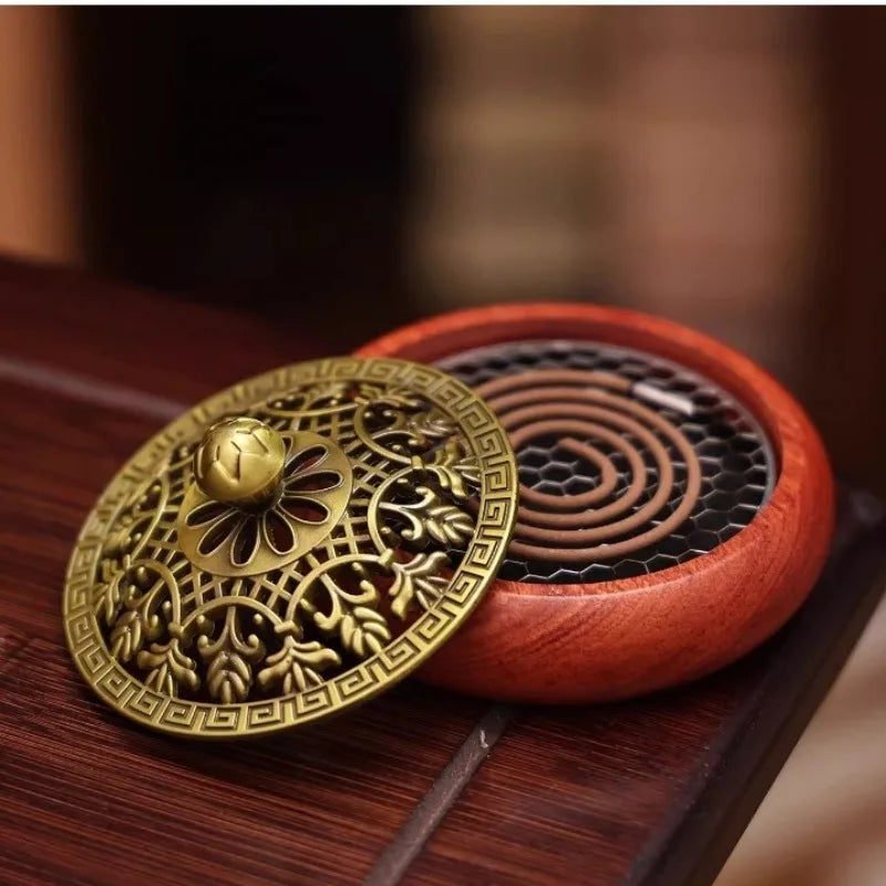 Pear Wood Household Indoor Incense Offering Tea Ceremony Ash Tray High-end Chinese Style Incense Burner Home Furnishings Oasis Select