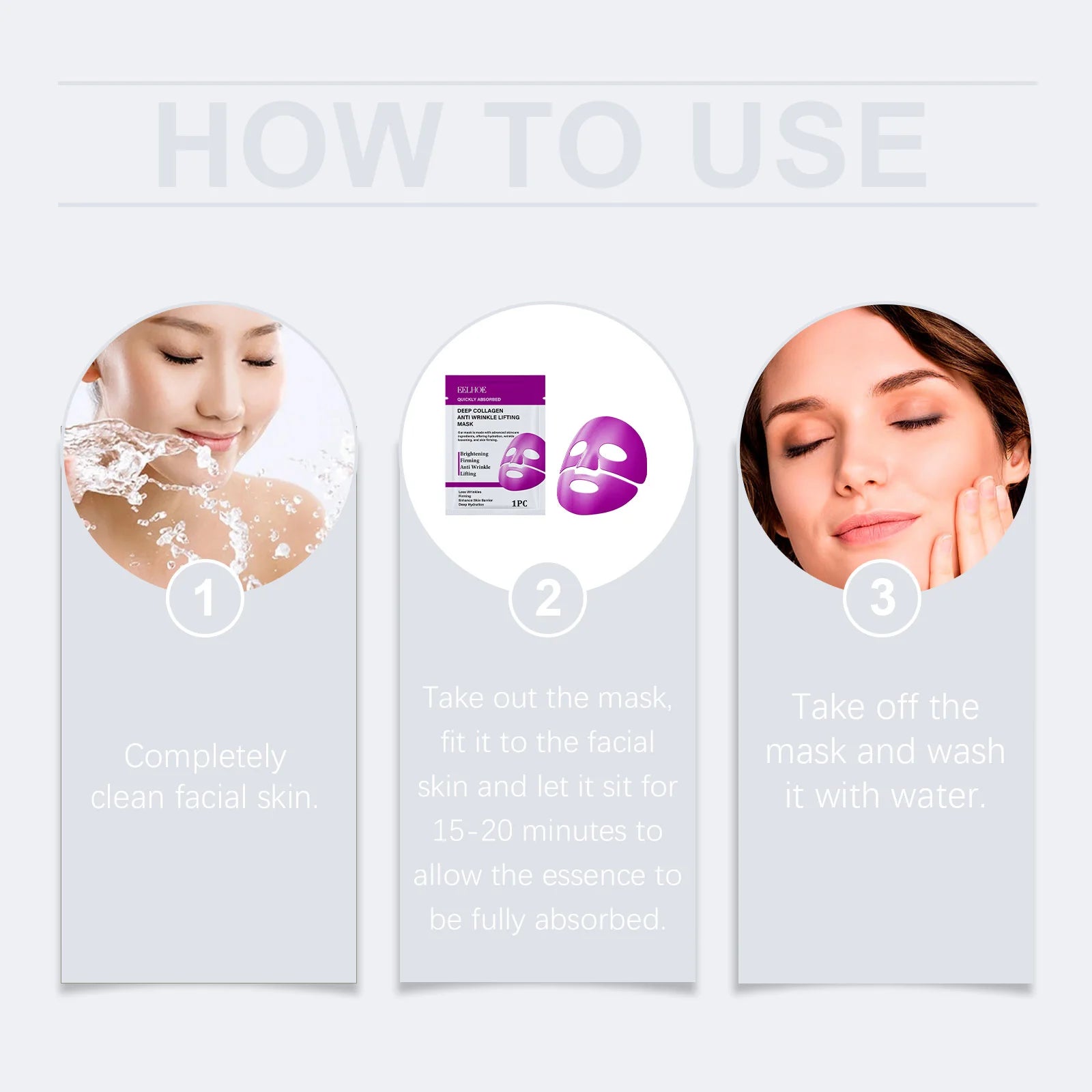 Hoygi Collagen Facial Mask – Hydrating, Firming & Brightening Collagen Facial Mask Oasis Select