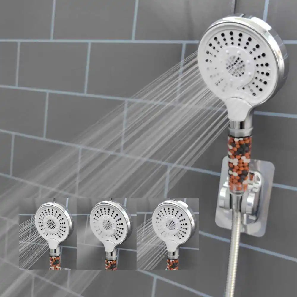 New Excellent Super Boost Black 3 Modes SPA Shower Head Water Saving Rainfall Anion Filter Big Flow Shower Bathroom Accessories Oasis Select Clear Shower B