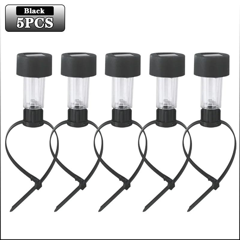 1-10PC Solar Pool Light Hanging LED Cylinder Lamp for Above Ground Pool Outdoor Garden Decoration Waterproof Warm White IP44 Use Oasis Select Black-5PCS