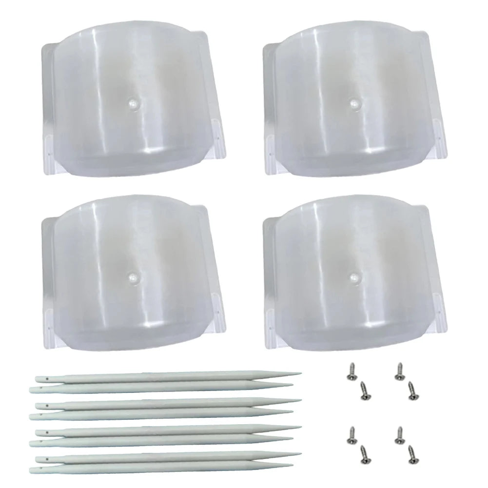 4 Pcs Sprinkler Guards PP Material Splashproof Shield For Irrigation System Lawn Garden Water Conservation Protection Cover Oasis Select Transparent