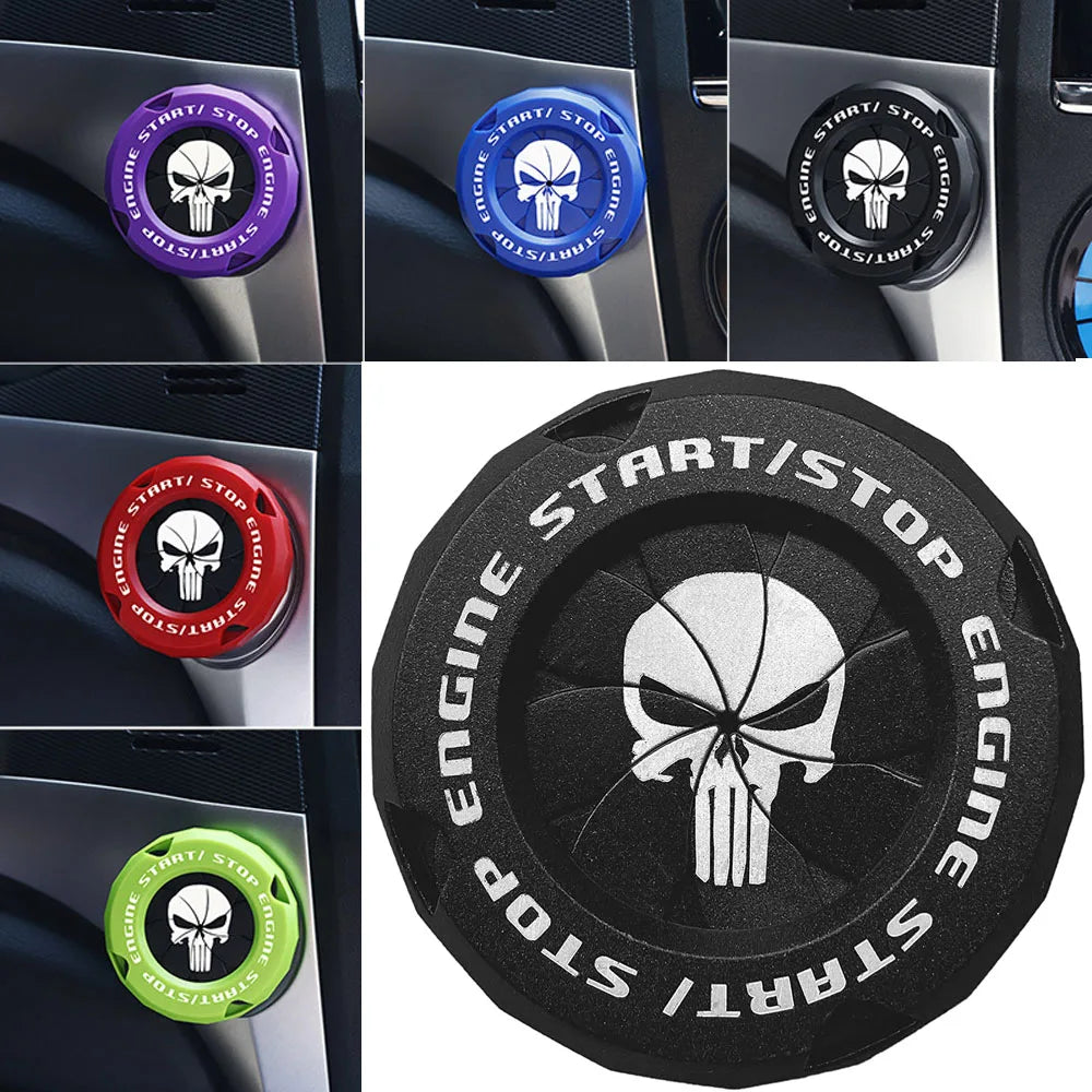 Skull One-touch Start Decorative Cover ABS Rotary Switch Protective Ignition Switch for Most Cars Oasis Select