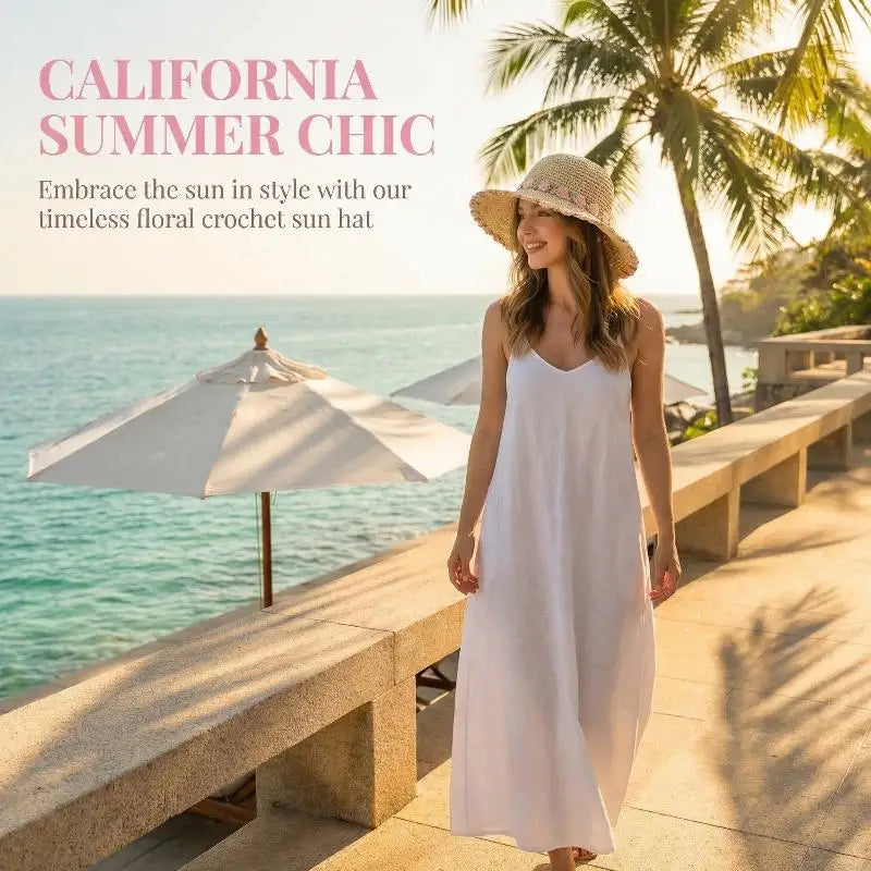 Foldable Summer Straw Sun Hat for Women UV Protection Wide Brim Lightweight Beach Garden Vacation Headwear Oasis Select