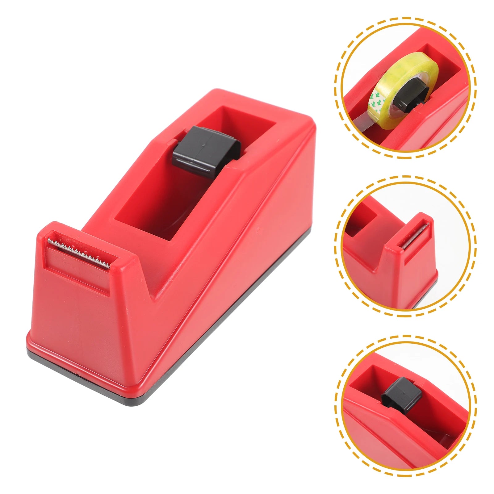 Desktop Tape Dispenser – Non-Slip Base & Sharp Cutter