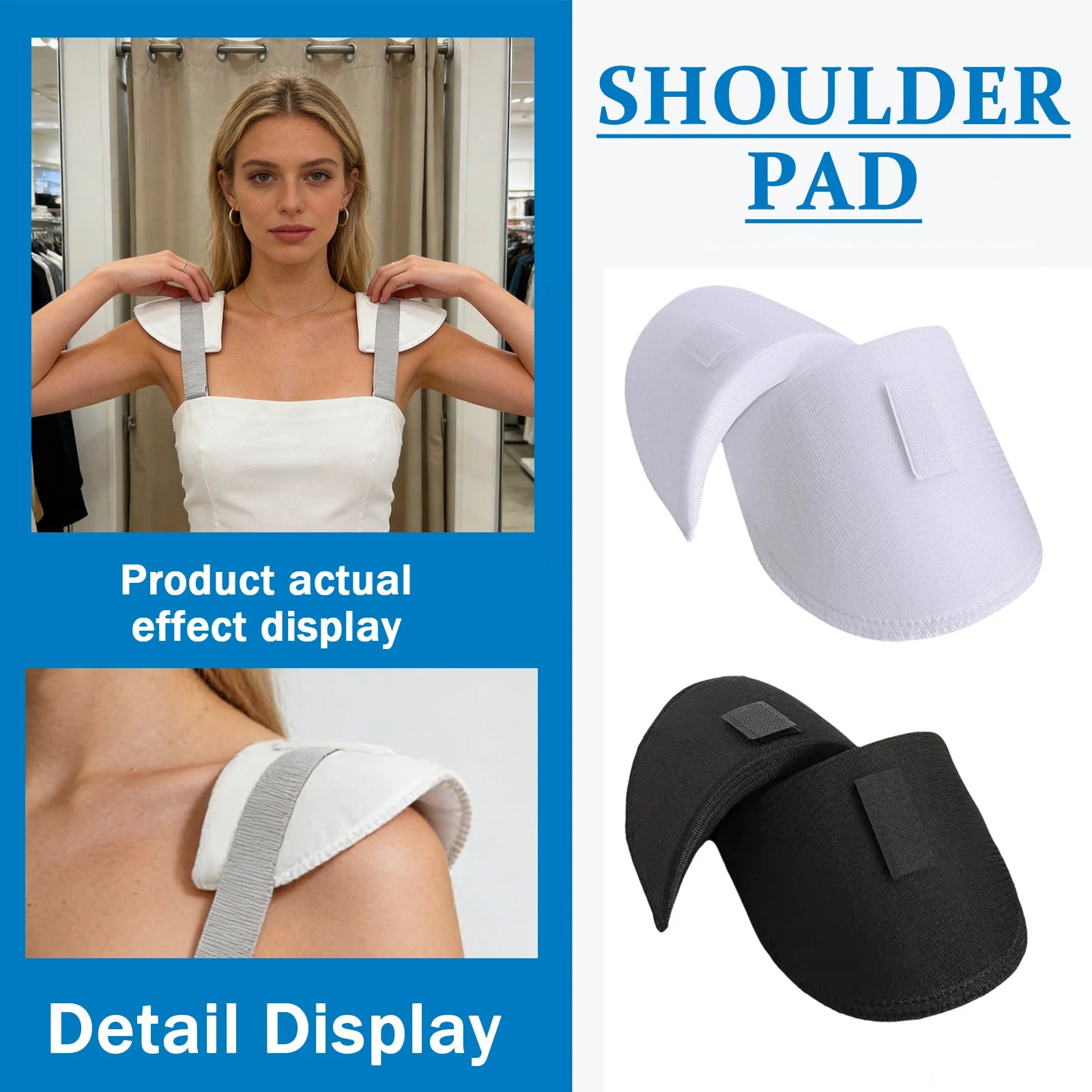 2PCS Detachable Sponge Shoulder Pads Suitable for DIY Jackets and Fashion Accessories Breathable Invisible Shoulder Pads Oasis Select